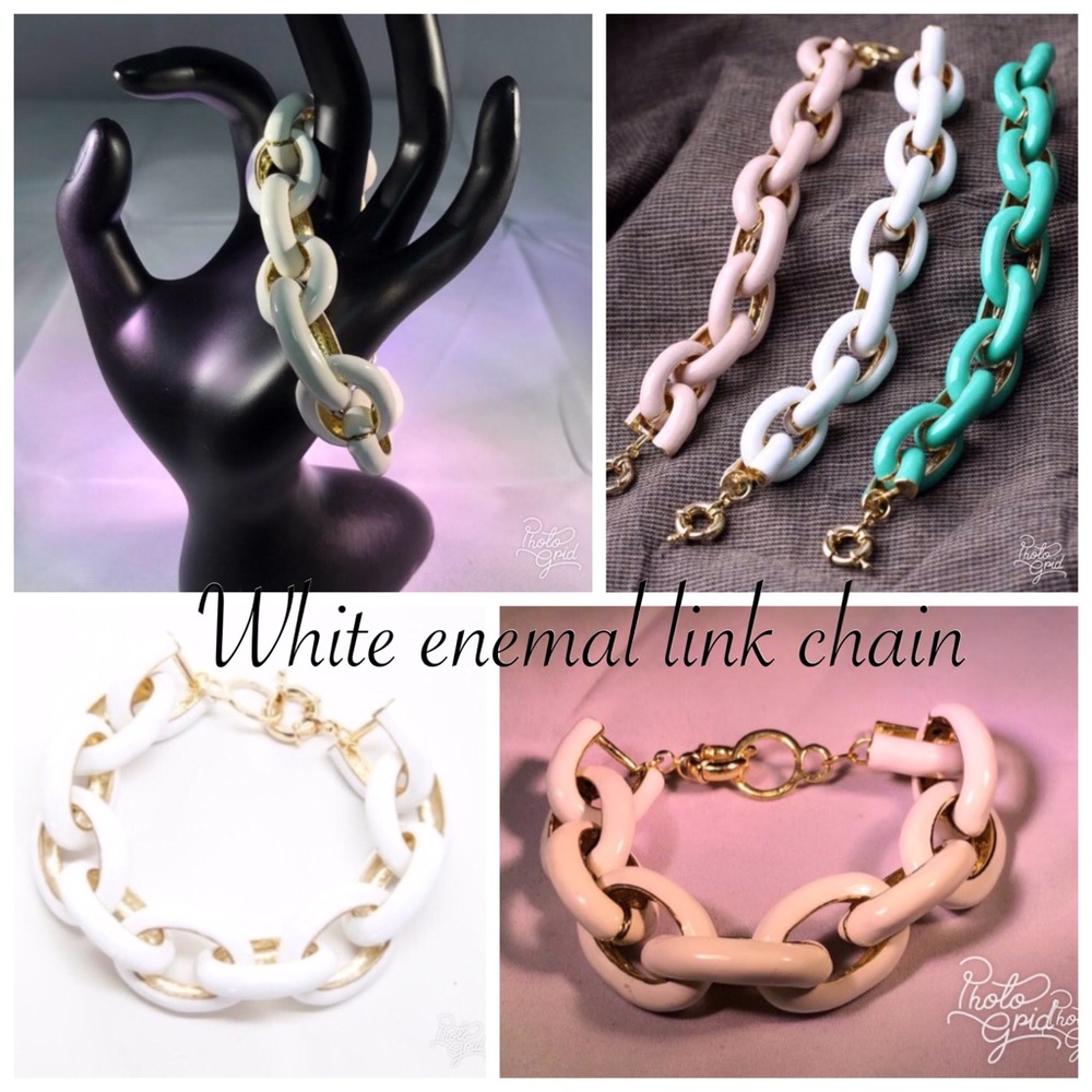 ❤️❤️❤️❤️❤️🆕WHITE LINK ENEMAL BRACELET - Picture 2 of 7